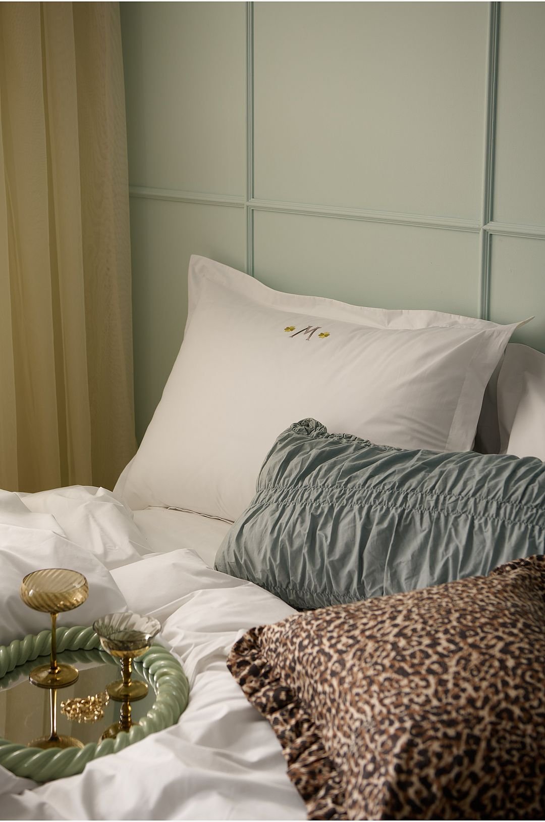 Hotelli tyynyliina Careful Monogram Hotel puuvilla percale