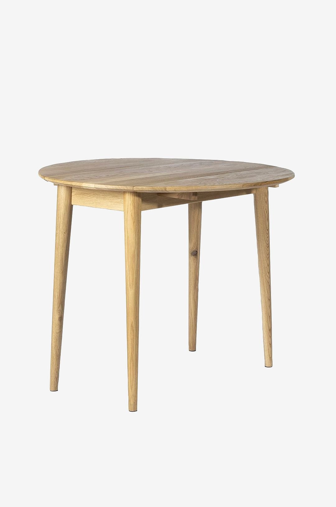 Pyöreä tammipöytä, kirja Light 90cm