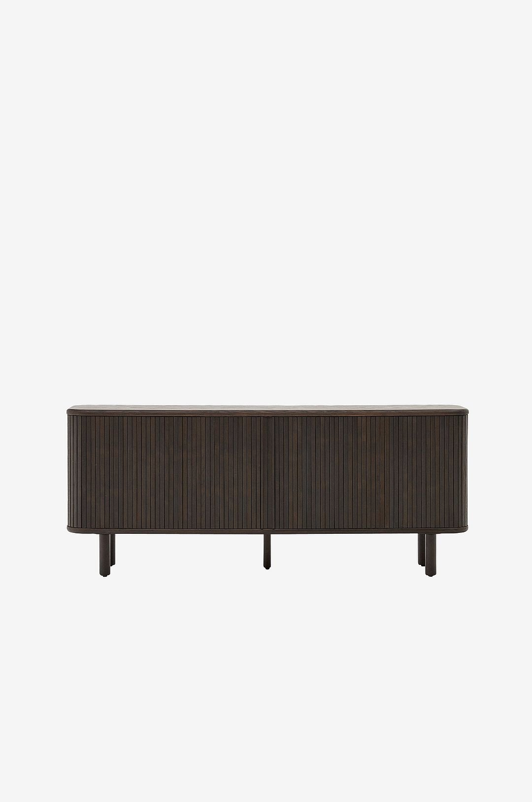 Kave Home Mailen 2-ovinen lipasto tuhkaviilua, tumma pinta 180 x 75 cm