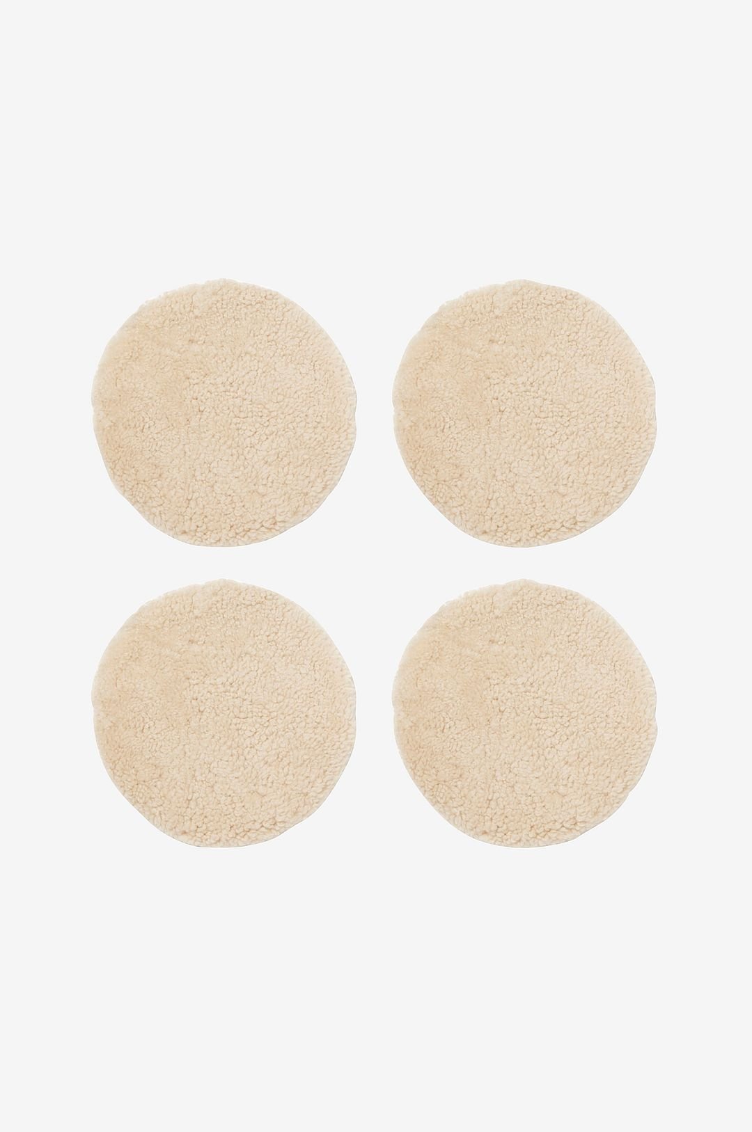 Lampaannahka Tyyny Pyöreä kihara 4-pack