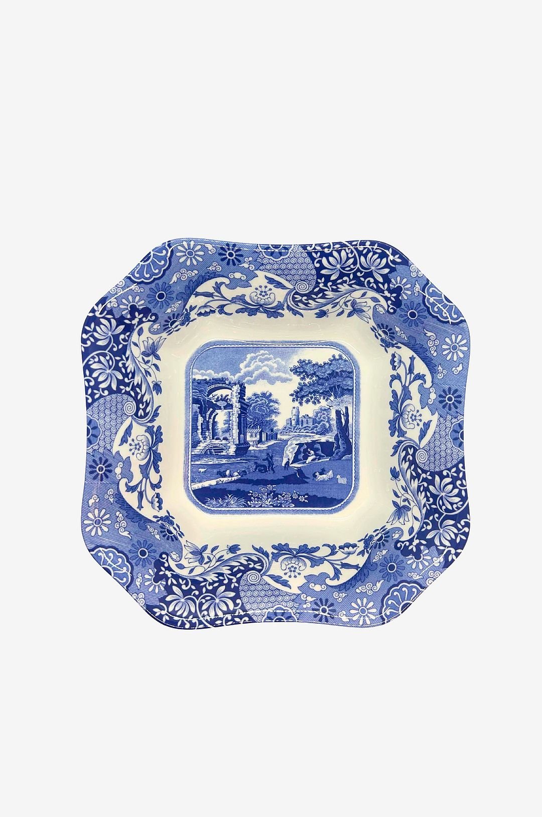 Neliönmuotoinen salaattikulho 23,5 cm Blue Italian