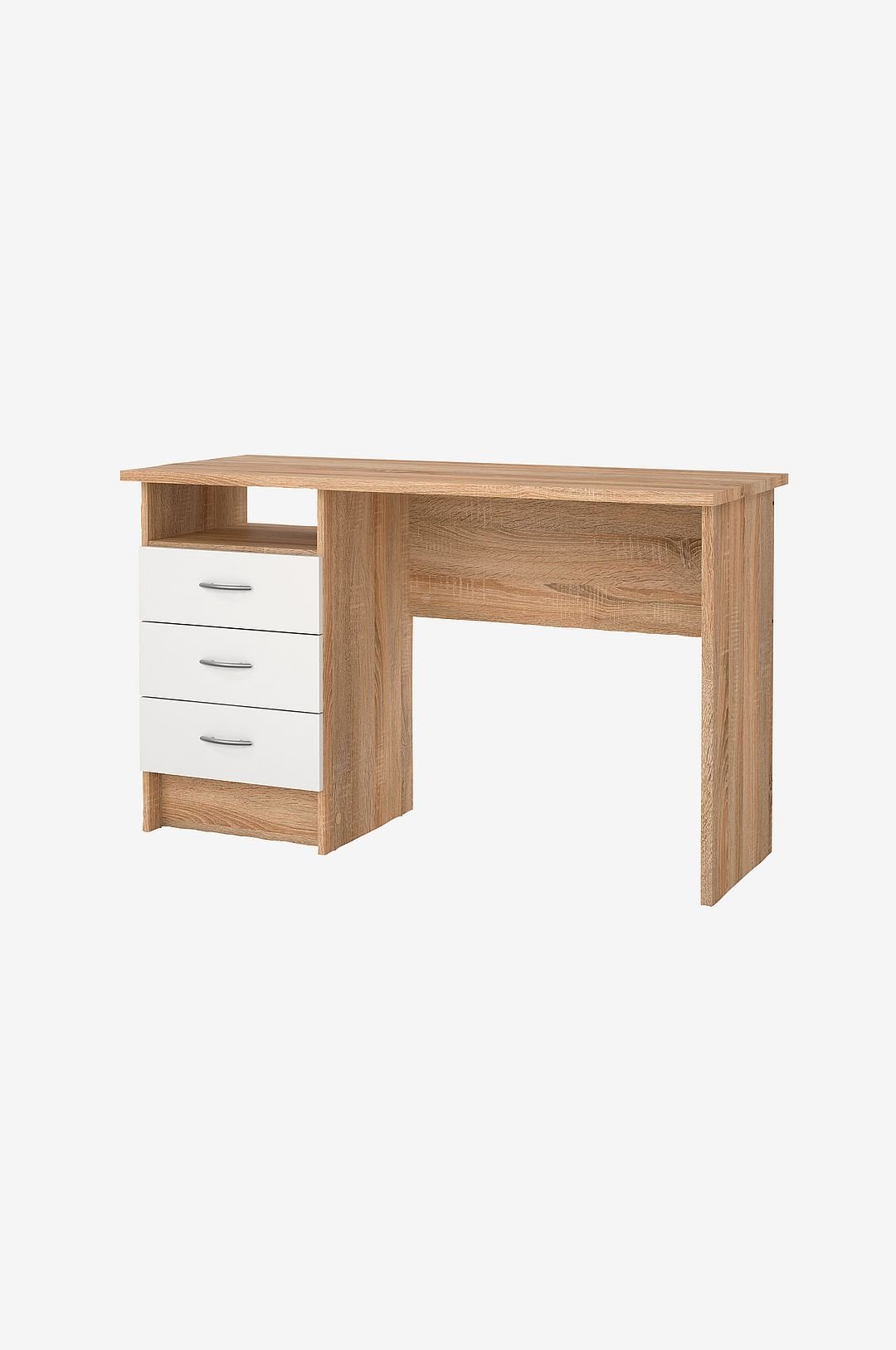 Function Plus Desk 3 laatikkoa pyöristetty kahva