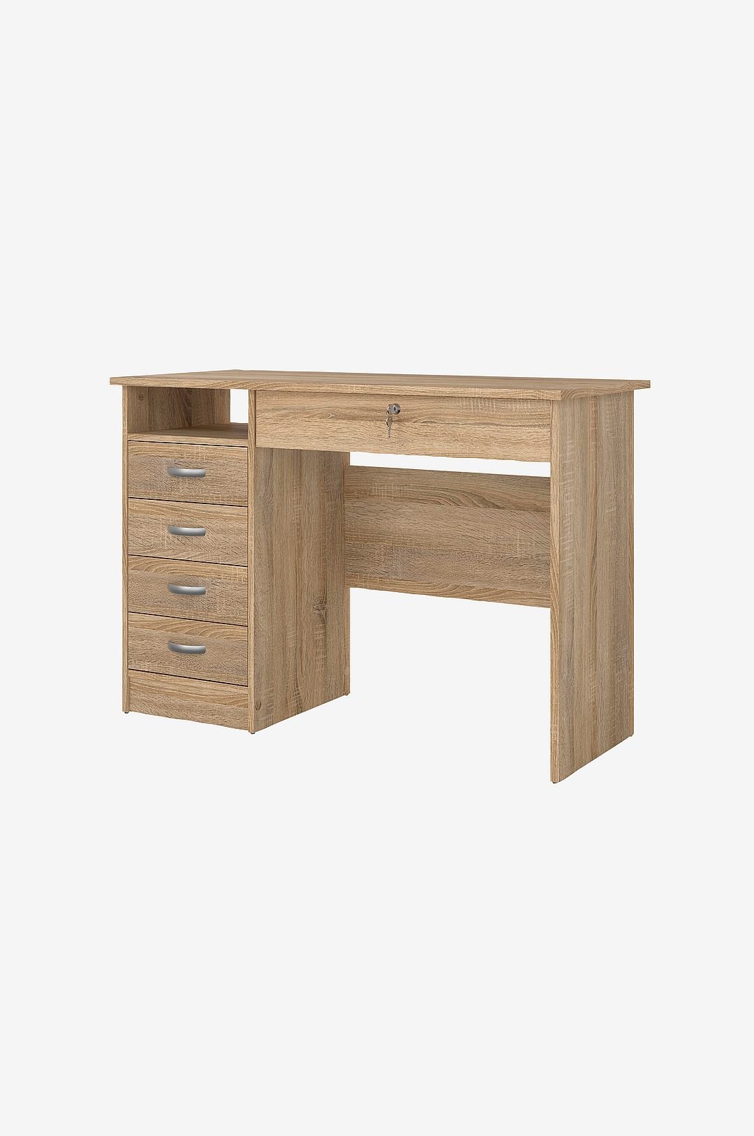 Function Plus Desk 4 laatikkoa pyöristetty kahva
