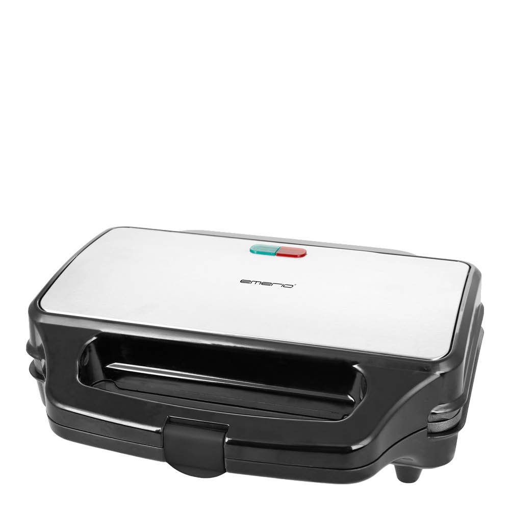 EMERIO - Voileipägrilli XXL 32x27 cm 900W Ruostumaton teräs/Musta