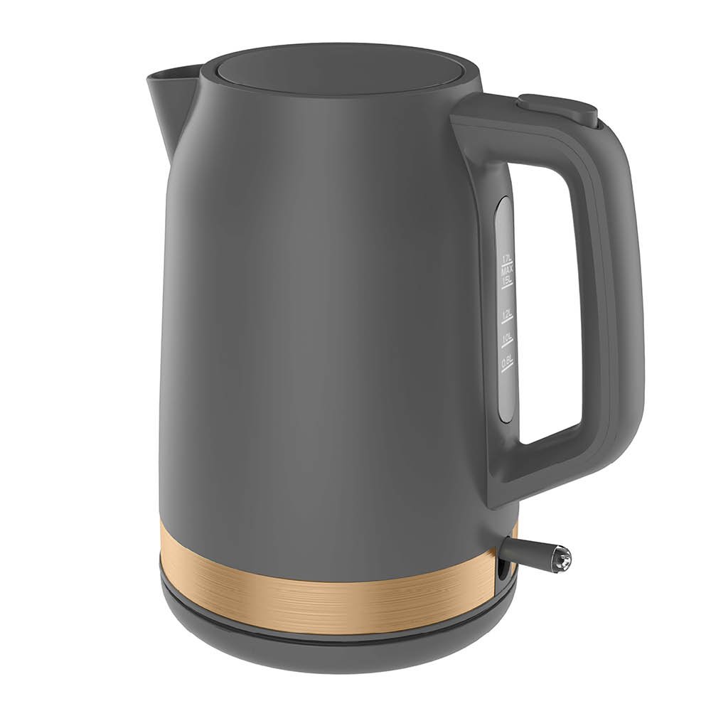 EMERIO - Vedenkeitin 1,7L 2200W Harmaa/Kulta
