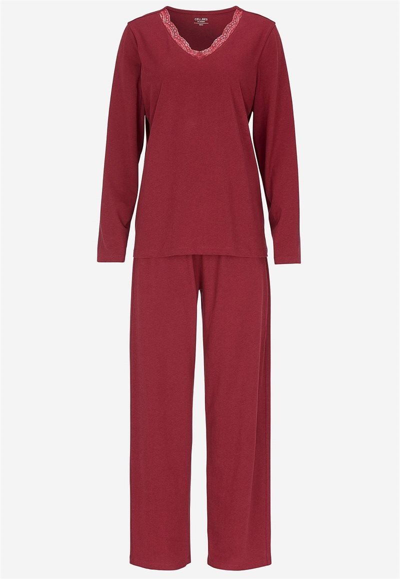 2-osainen pyjama pitsireunalla