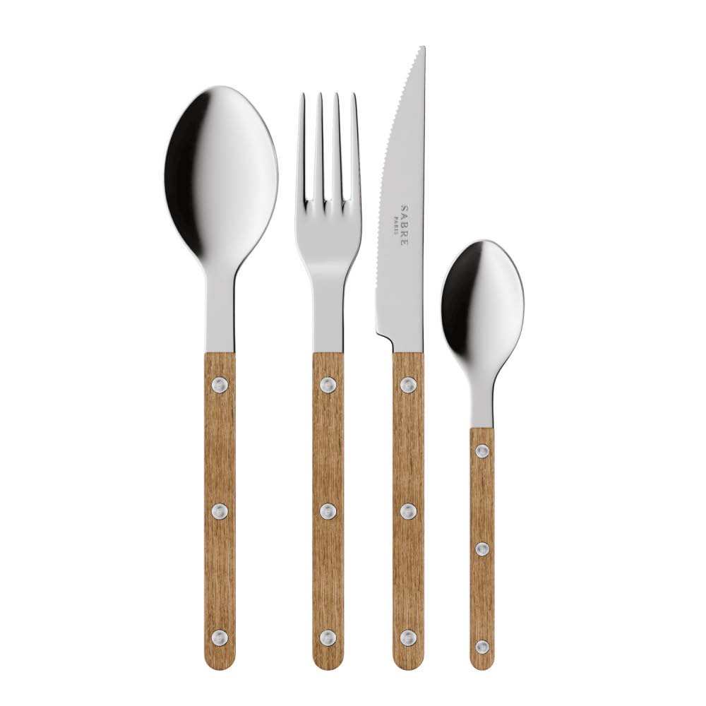 Sabre - Bistrot ruokailuvälinesarja 4 kpl tiikki