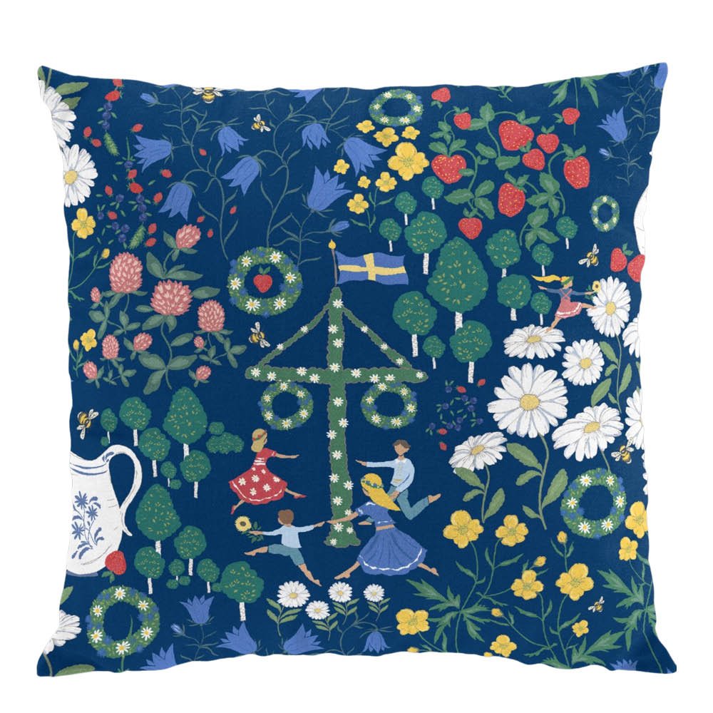 Arvidssons - Midsommardans Tyynynpäällinen 32x40 cm Sininen