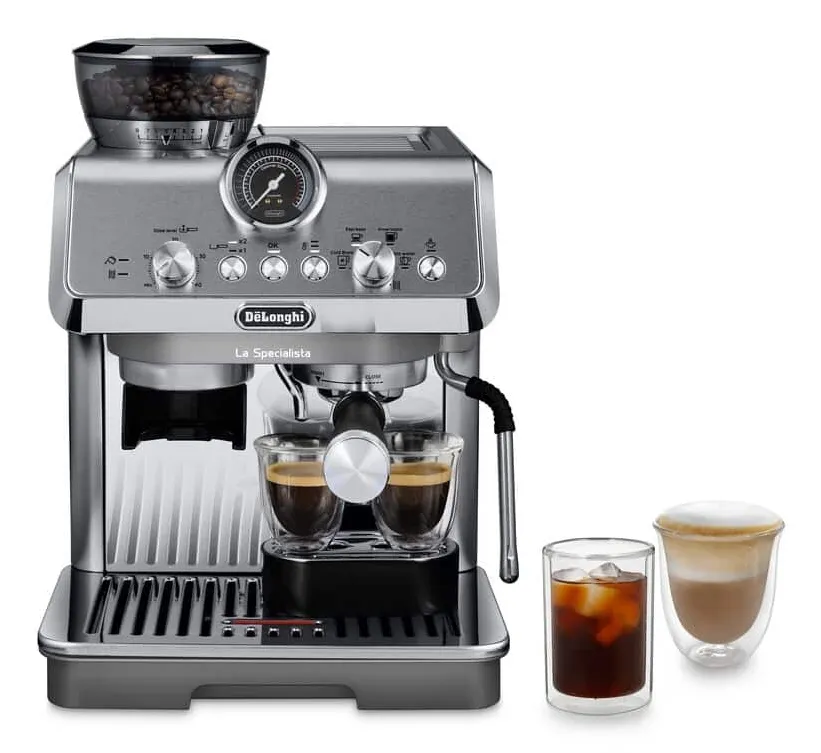 De'Longhi La Specialista Arte Evo EC9255.M -täysautomaattinen espressokone, harmaa ja ruostumaton teräs