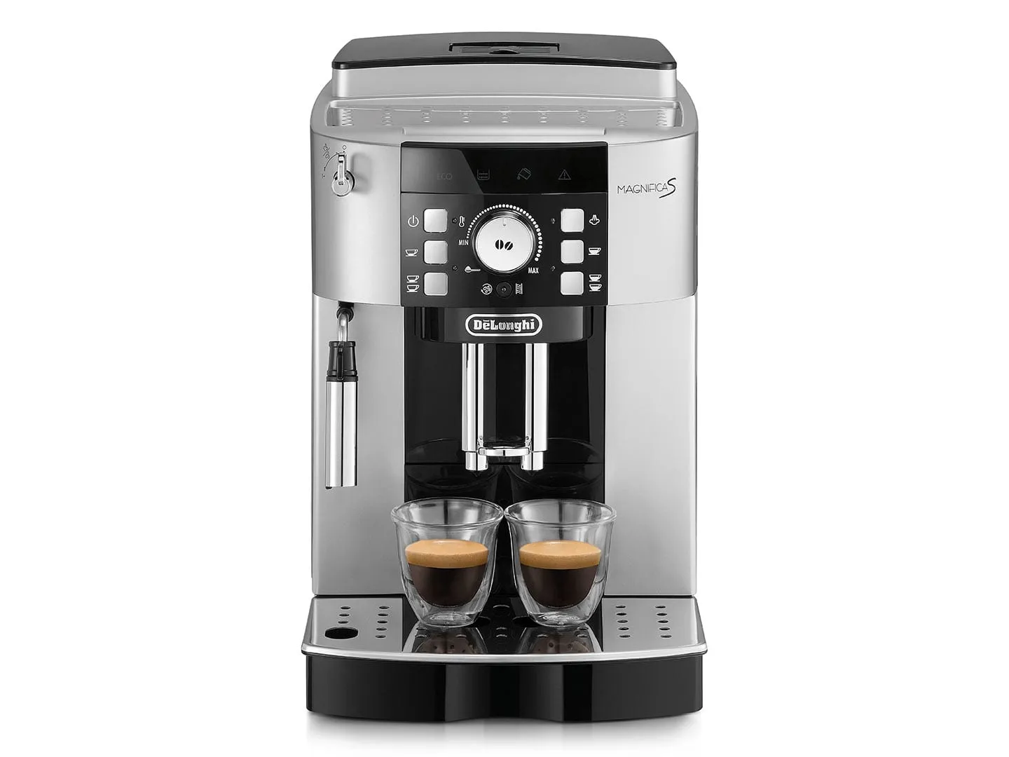 De'Longhi Magnifica S ECAM 21.117.SB -täysautomaattinen espressokone, musta ja hopea