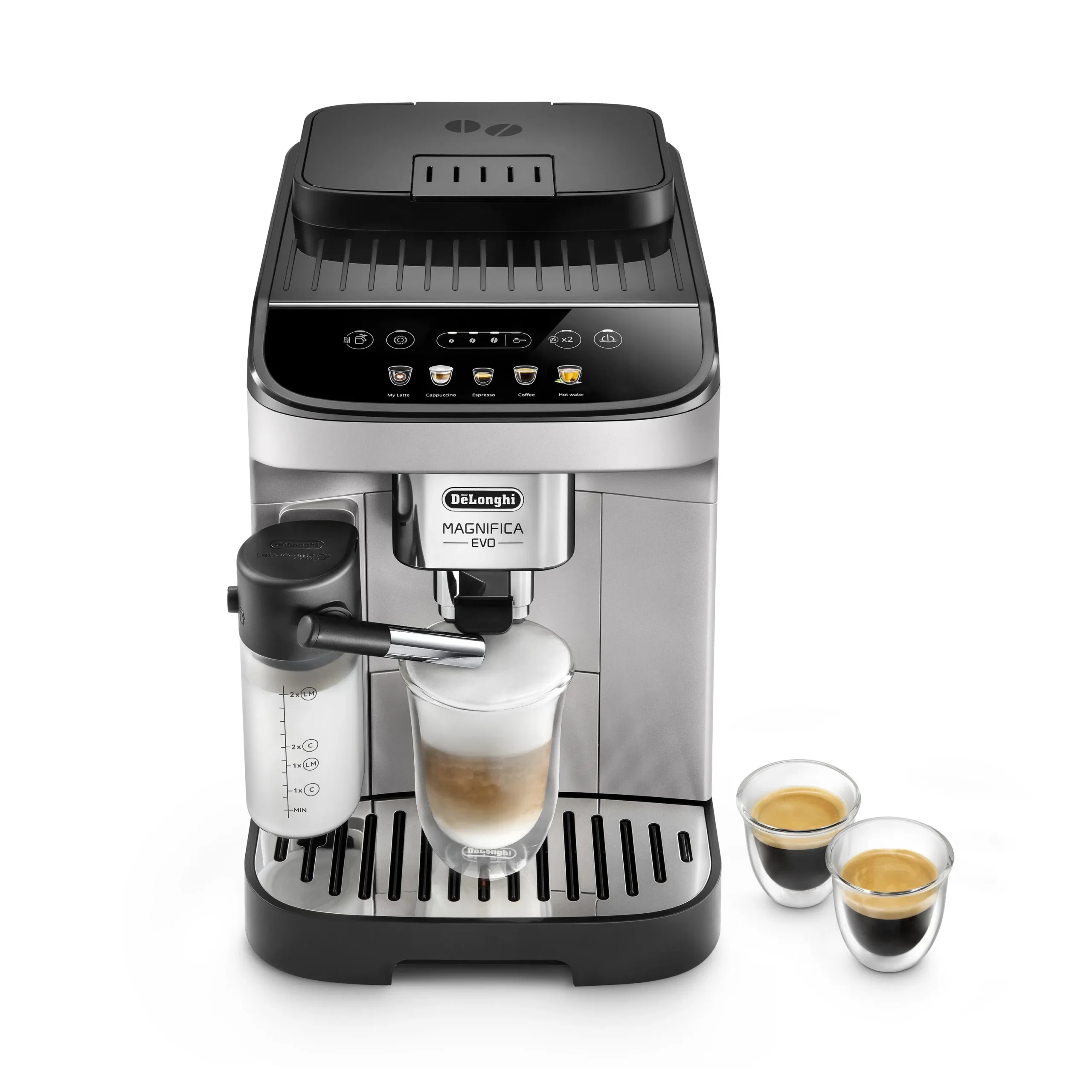 De'Longhi Magnifica Evo ECAM290.61.SB -täysautomaattinen espressokone, musta ja hopea