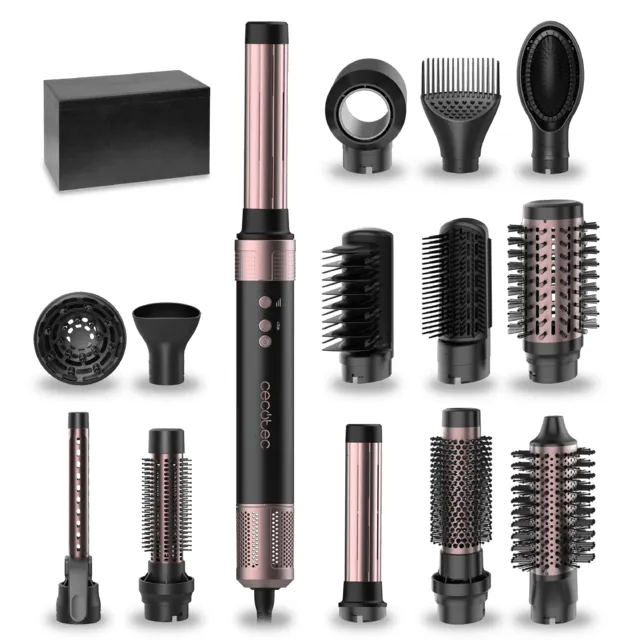 Cecotec Bamba CeramicCare 14in1 AirGlam -muotoilurauta, musta