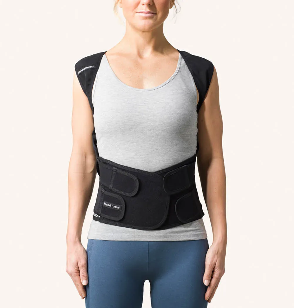 Swedish Posture Ryhtiä tukeva liivi Musta Koko S