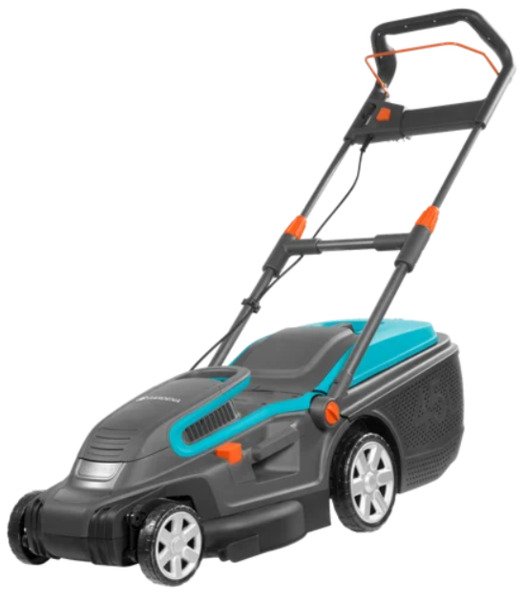 GARDENA PowerMax 1800/42 -sähköruohonleikkuri, 1800 W, 420 mm, 45 L, 800 m², musta/vihreä/oranssi