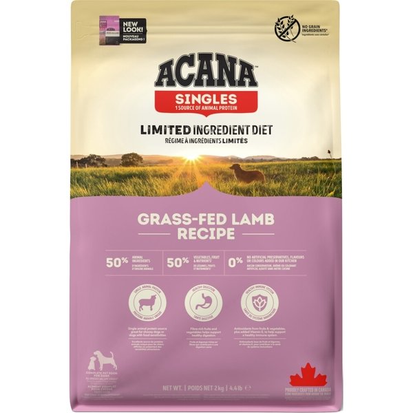 Acana Singles Grass-Fed Lamb, Koiran kuivaruoka, Adult, Viljaton, 2 kg
