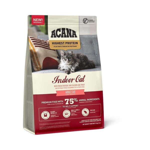 Acana Highest Protein Indoor Cat, Kissan kuivaruoka, Adult, 1,8 kg