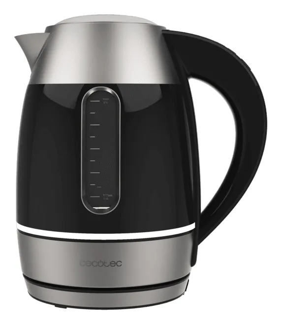 CECOTEC Thermosense 400 VisionLight -vedenkeitin, 1,7 l, 2200 W, hopea/musta