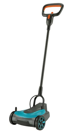 Gardena HandyMower 22/18V P4A Akkukäyttöinen silppuava ruohonleikkuri, 18 volttia, 22 cm, 50 neliömetriä, Musta, Sininen, Oranssi