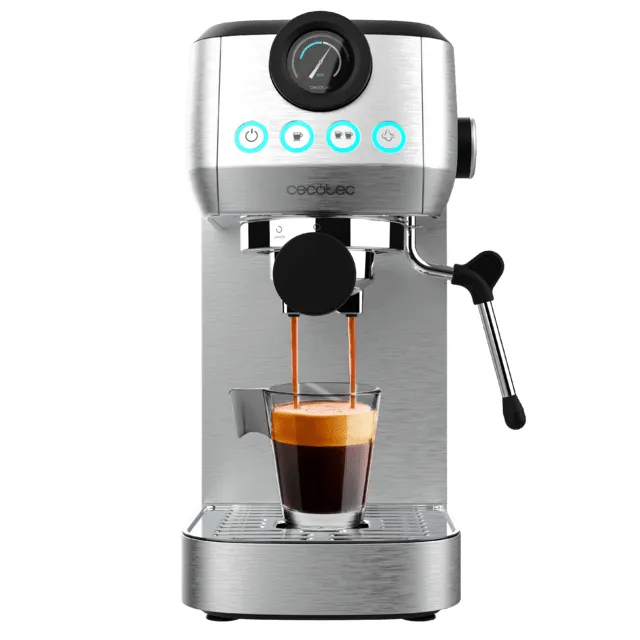 CECOTEC Power Espresso 20 Steel Pro -manuaalinen espressokone, ruostumaton teräs