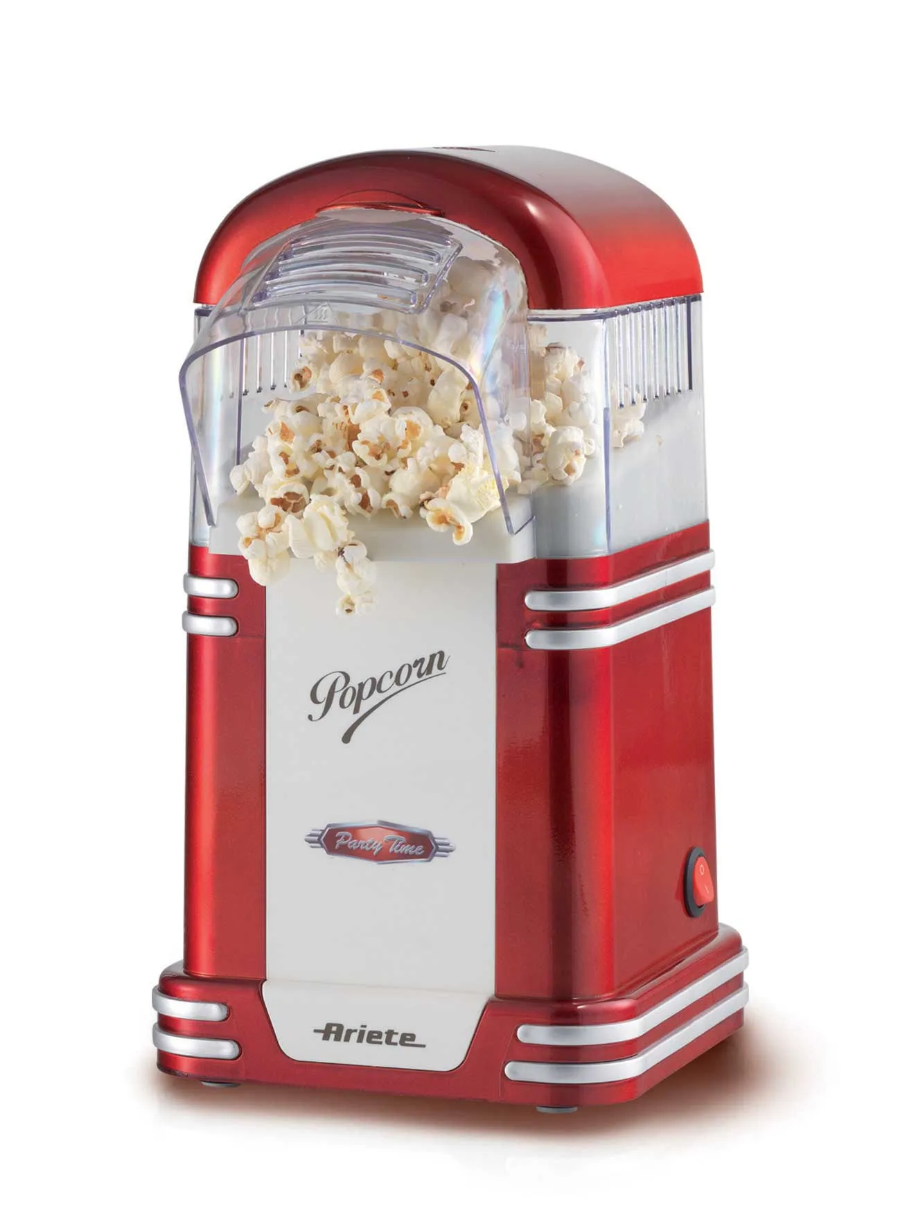Ariete 2954 Party Time -popcornkone, 1100 W, punainen/valkoinen