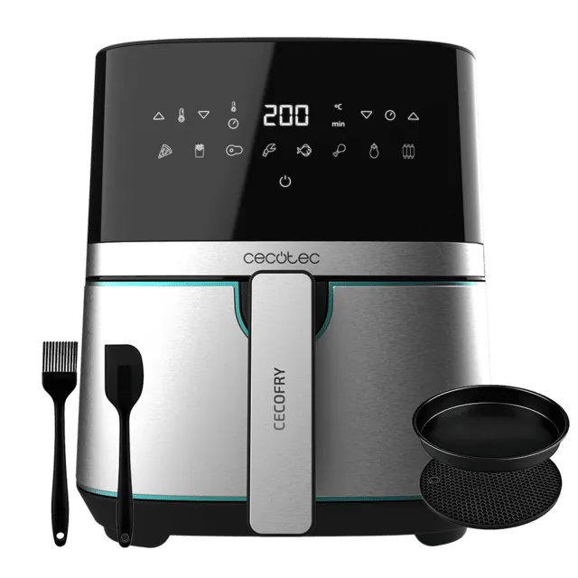 Cecotec Cecofry Full Inox 5500 Pro, 5,5 l, 0,6 kg, 1700 W, airfryer, Black, Stainless steel