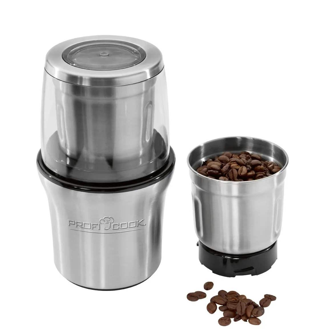 ProfiCook PC-KSW 1021 -kahvimylly 85 g, musta, ruostumaton teräs
