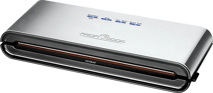 PROFICOOK PC-VK 1080 -tyhjiöpakkauslaite, musta, ruostumaton teräs