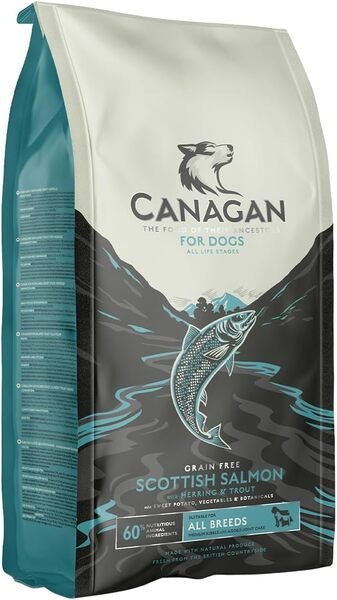 Canagan Scottish Salmon, Koiran kuivaruoka, Puppy & Adult, Viljaton, 6 kg