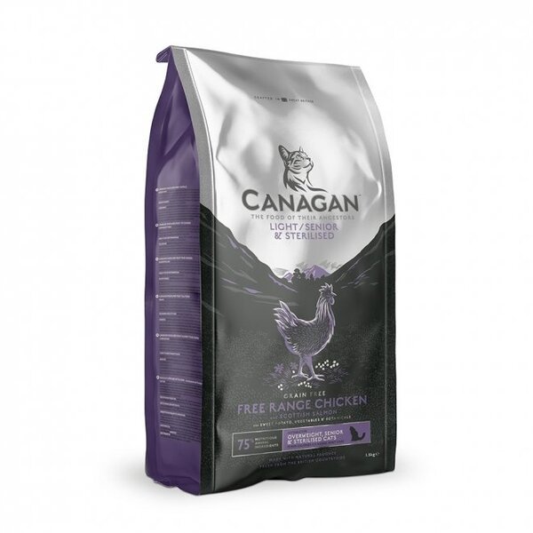 Canagan Light & Senior & Sterilised Chicken, Kissan kuivaruoka, 4 kg
