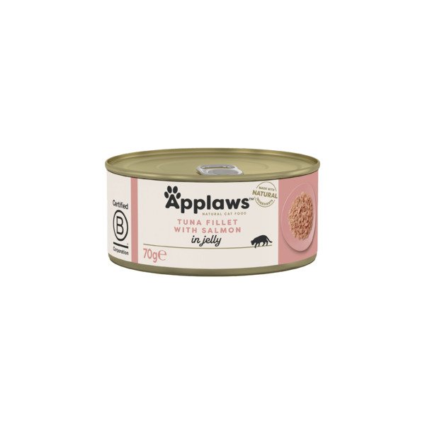 Applaws Tuna Fillet with Salmon in Jelly, Kissan märkäruoka, Adult, 70 g