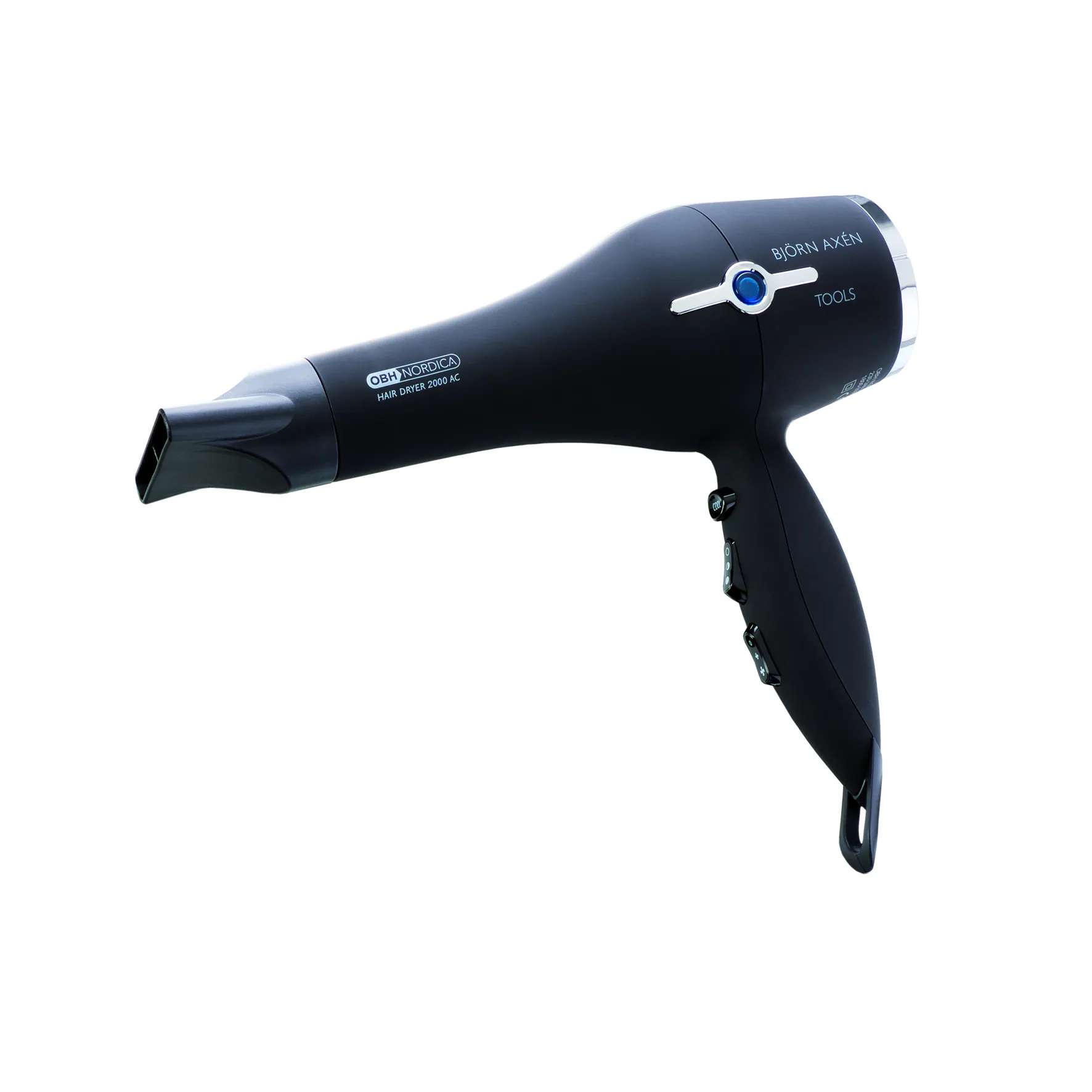 OBH Nordica Björn Axén Tools AC 2000 5195, 2000 W -hiustenkuivaaja, musta