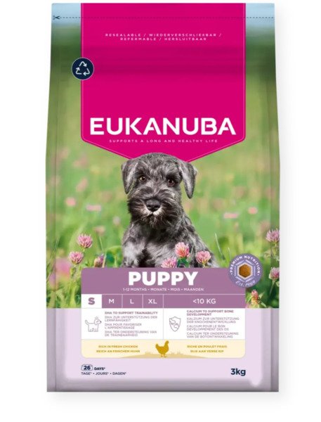 Eukanuba Puppy Small Breed Fresh Chicken, Koiran kuivaruoka, 3 kg