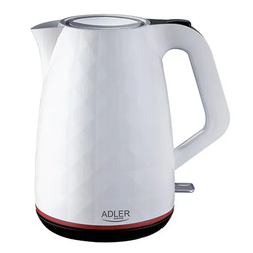 Adler AD 1277 W -vedenkeitin, 1,7 l, 2200 W, valkoinen
