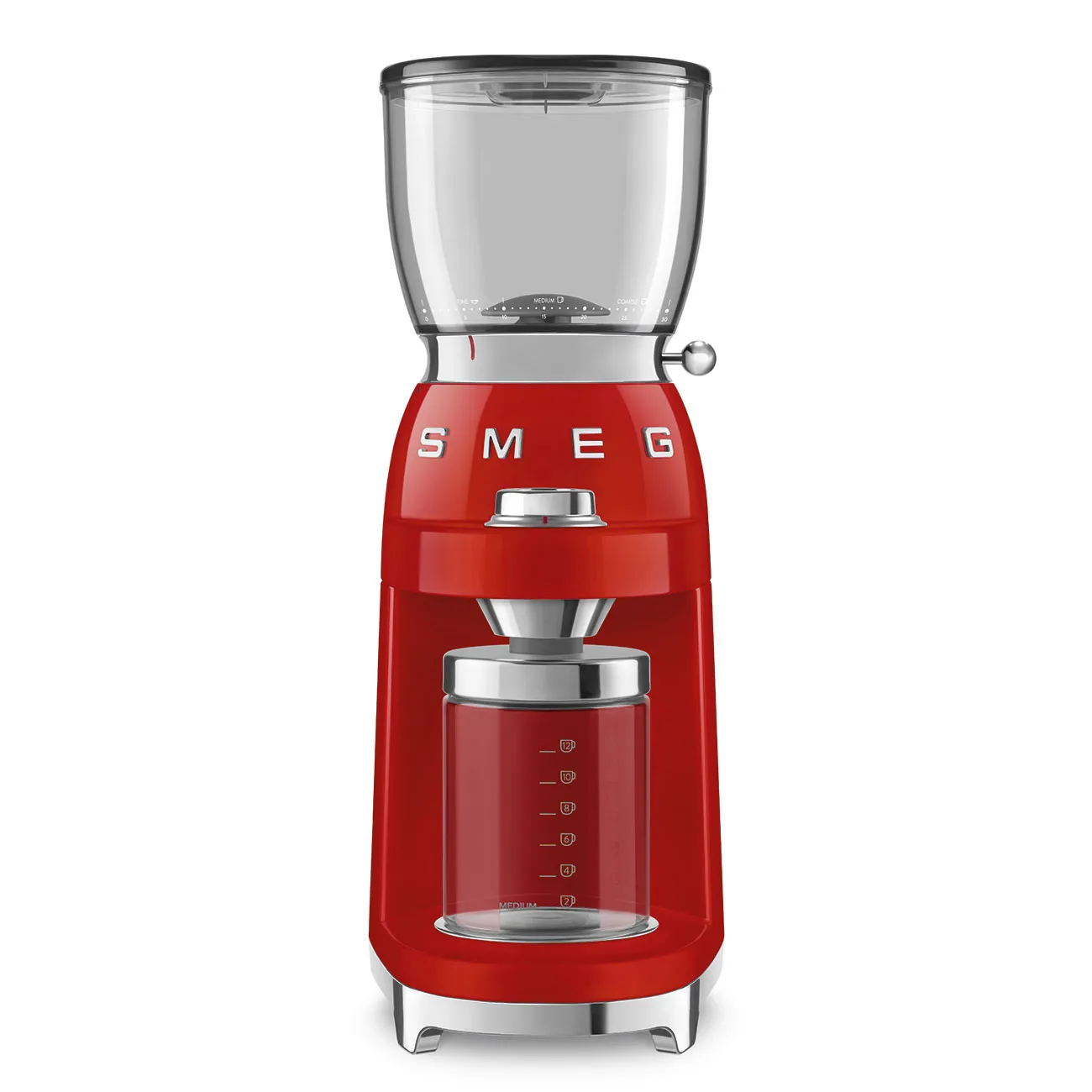 Smeg 50's Style CGF11RDEU -kahvimylly 350 g, punainen