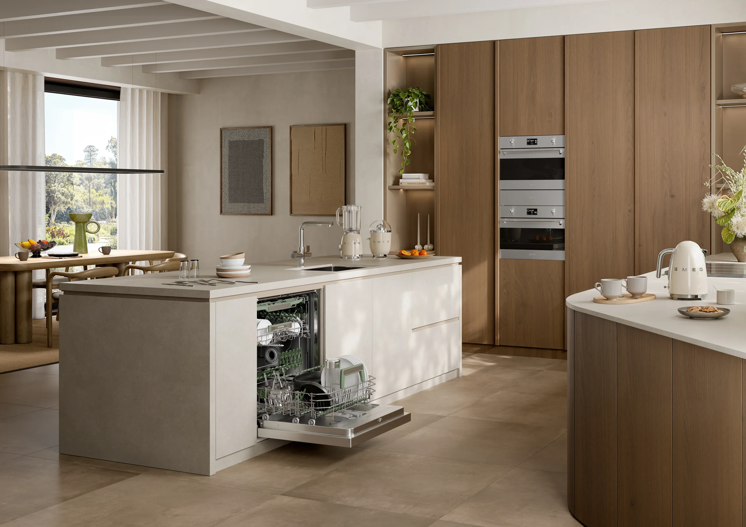 Smeg 50's Style KLF03CREU -vedenkeitin, 1,7 l, 2400 W, Cream