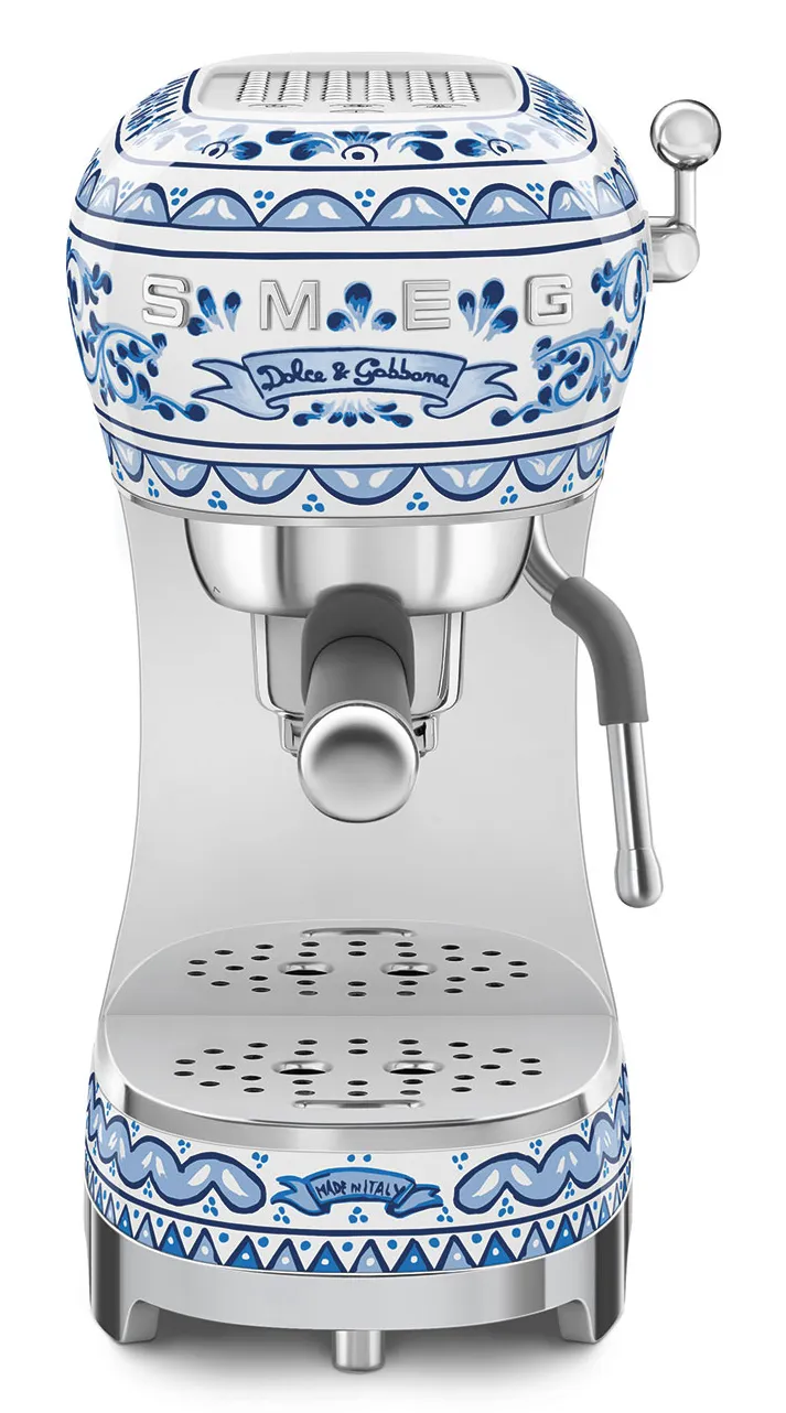 Smeg Blu Mediterraneo ECF02DGBEU -manuaalinen espressokone, sininen