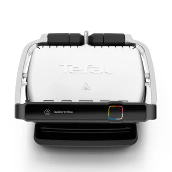 Tefal OptiGrill Elite GC750D30 -pöytägrilli, 2000 W, hopea/musta