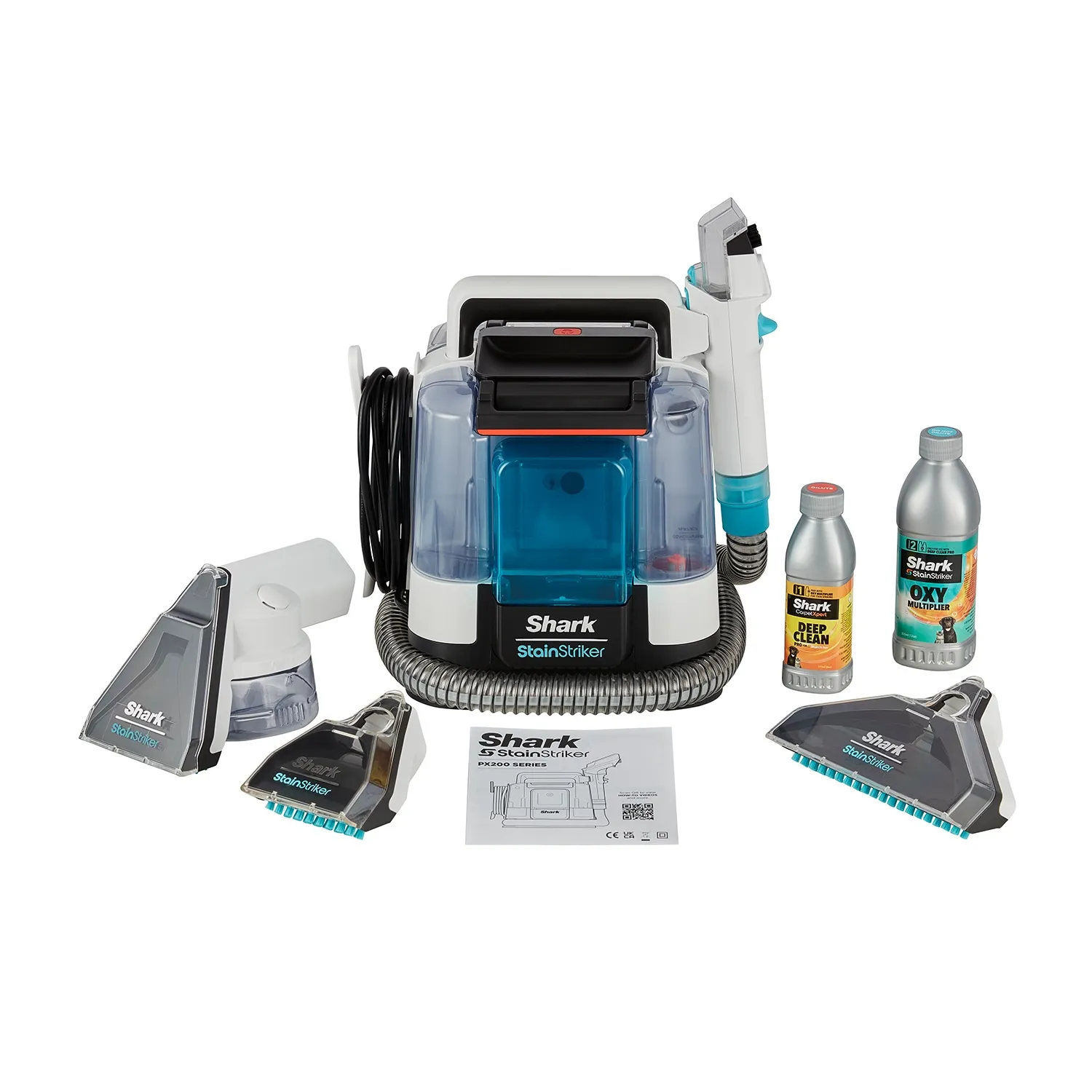 Shark StainStriker PX200EUT 1.25L 450W -tekstiilipesuri, sininen/valkoinen/musta