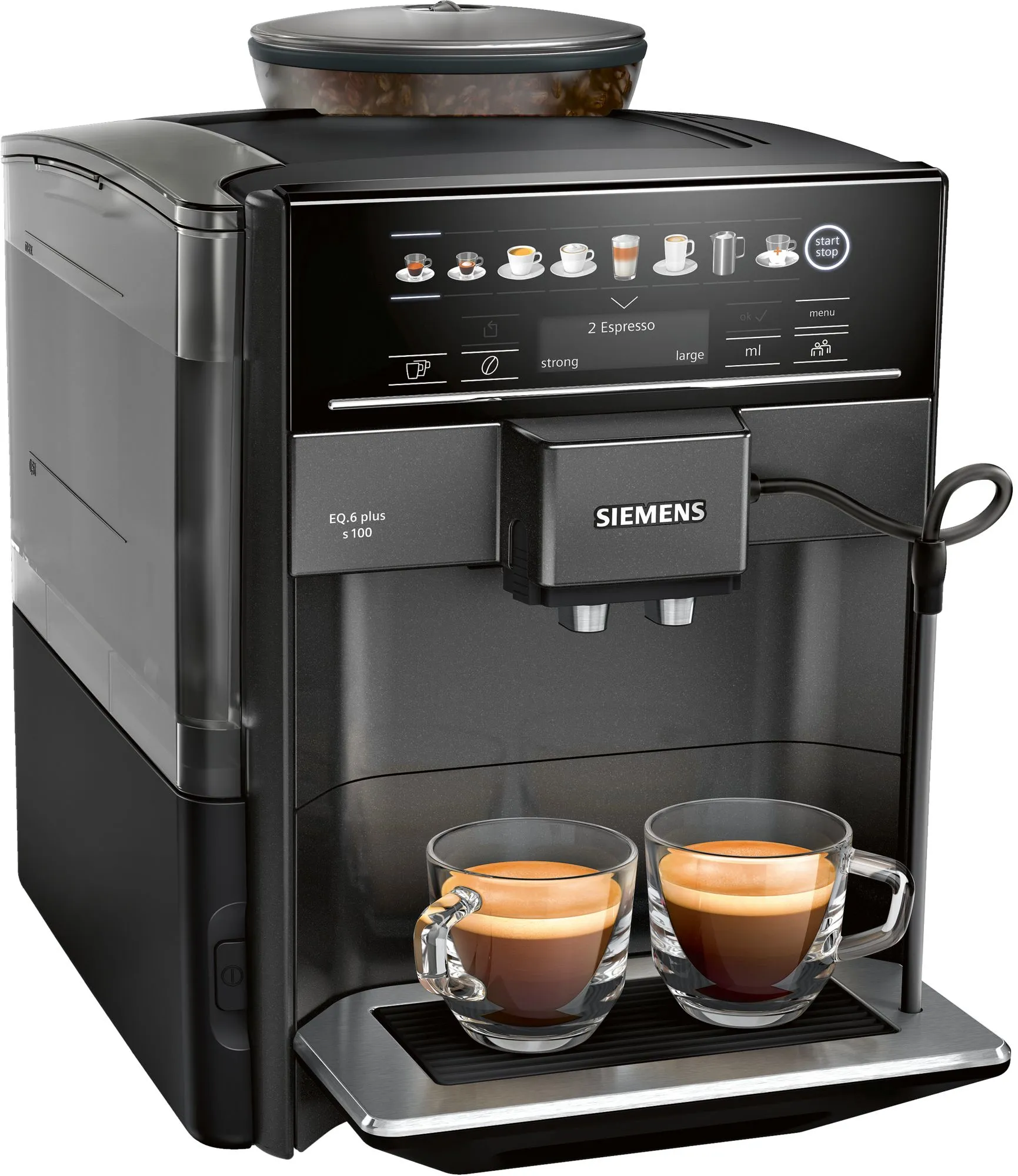 Siemens EQ.6 plus s100 TE651319RW -täysautomaattinen espressokone, musta