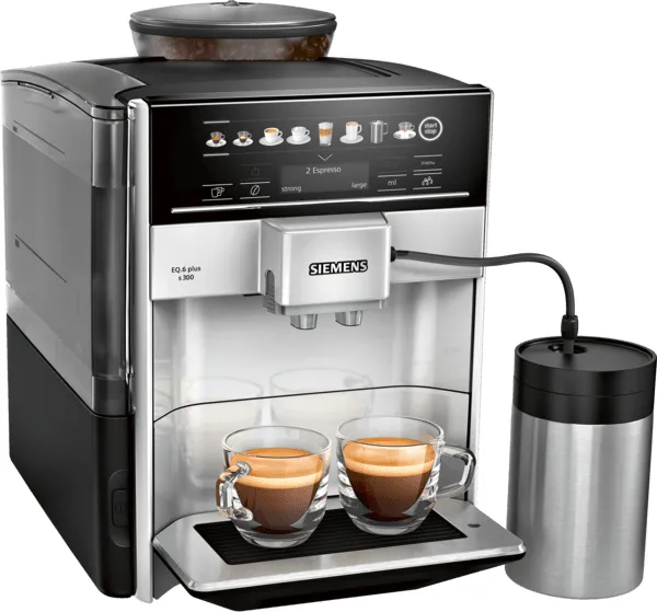 Siemens EQ.6 plus s300 -täysautomaattinen espressokone, hopea