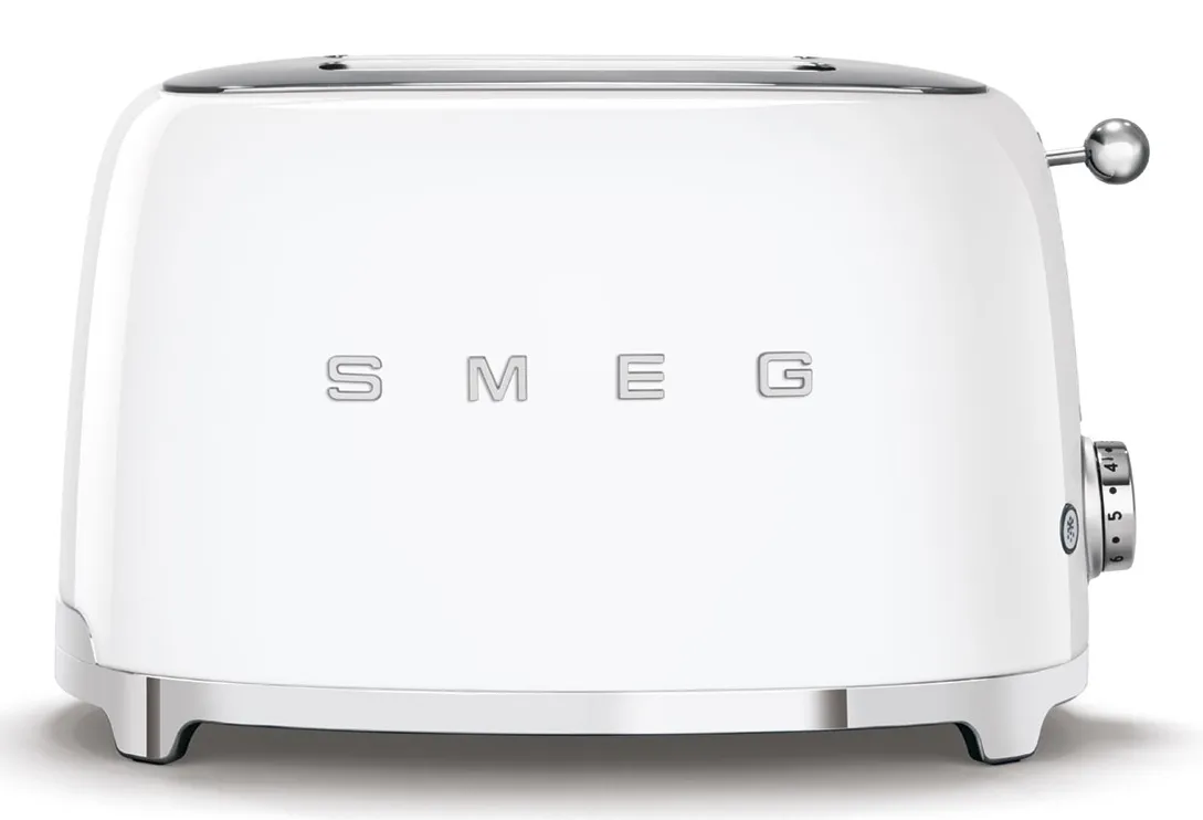 Smeg 50's Style TSF01WHEU -leivänpaahdin, 2 viipaleita, valkoinen