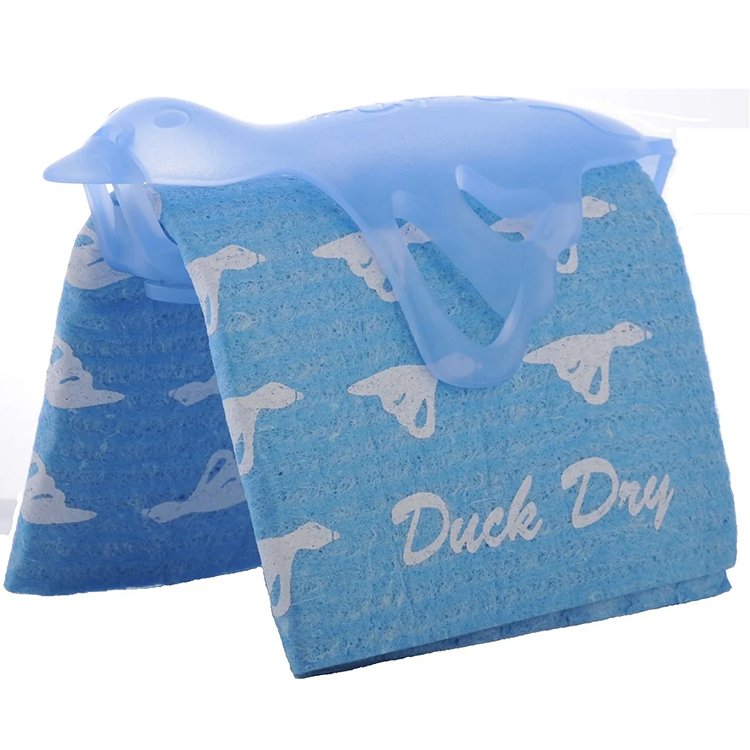 Duck Dry tiskirätin pidike, Sininen Läpinäkyvä