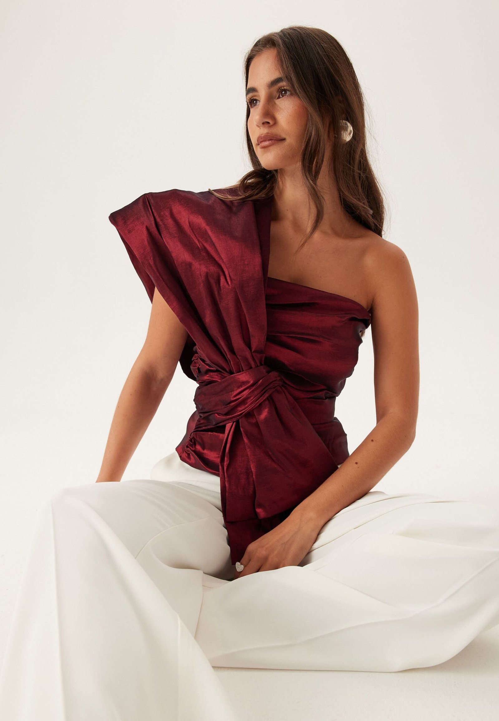 One Shoulder Bow Top