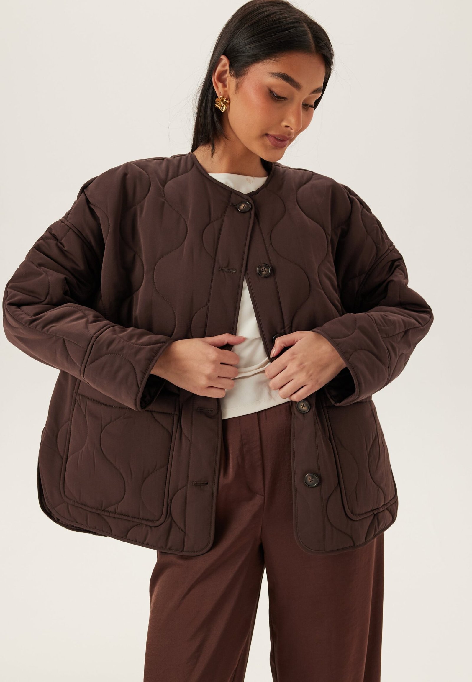 Objallie Ls Lo Quilted Jacket