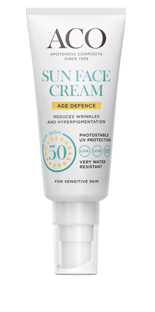 Aco Sun Face Cream Age Defence SPF50 hajusteeton 40 ml
