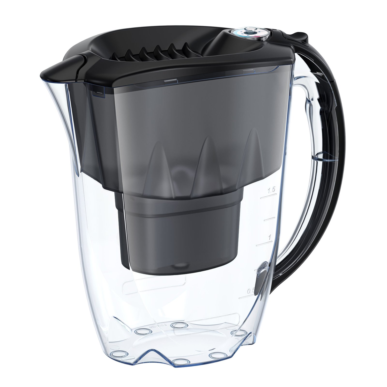 AQUAPHOR vedensuodatuskannu Amethyst MF+ musta 2,8l