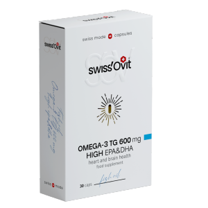 SwissOvit Omega-3 TG 600 mg kalaöljy vahva EPA&DHA 30 kaps