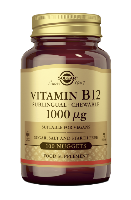 Solgar B12-vitamiini 1000 ug.,100 nugg.