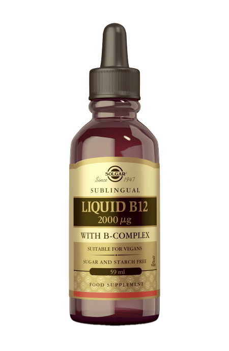 Solgar B12-vitamiini + B-Complex nestemäinen, 59 ml.