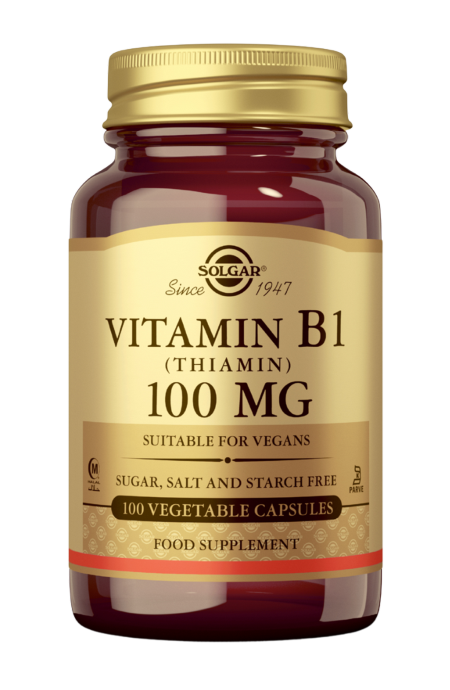 Solgar B1-vitamiini 100 mg, 100 kaps.